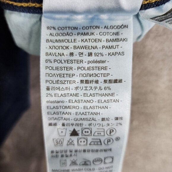 Men's LEVI'S 711 Blue Denim Jeans Skinny Dark Wash Mid Rise Size 31 - Picture 8 of 15